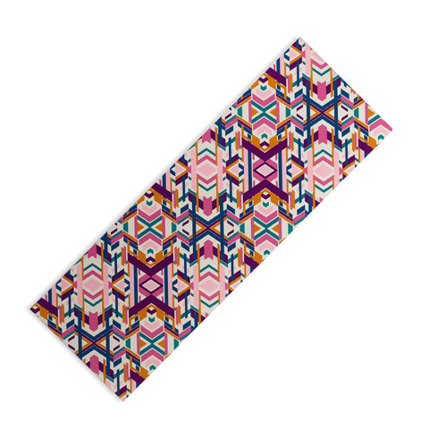 Marta Barragan Camarasa Geometric tribe Yoga Mat