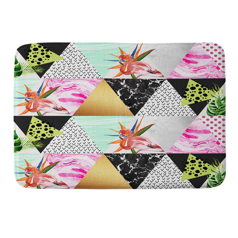 Marta Barragan Camarasa Geometric tropical Memory Foam Bath Mat