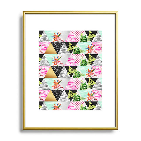 Marta Barragan Camarasa Geometric tropical Metal Framed Art Print
