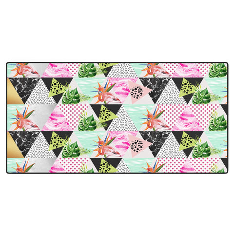 Marta Barragan Camarasa Geometric tropical Desk Mat