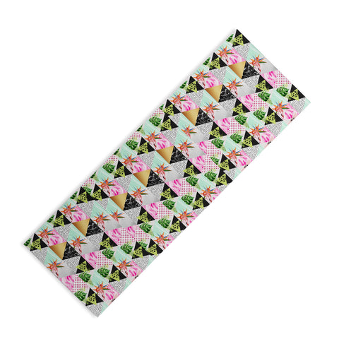 Marta Barragan Camarasa Geometric tropical Yoga Mat