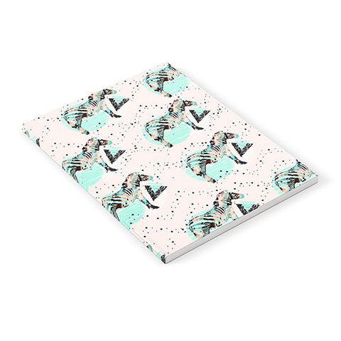 Marta Barragan Camarasa Geometric zebra and plant pattern Notebook