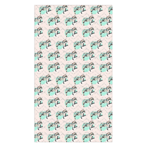 Marta Barragan Camarasa Geometric zebra and plant pattern Tablecloth