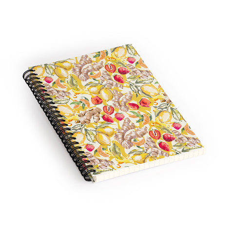 Marta Barragan Camarasa Ginger and fruit tea 22 Spiral Notebook