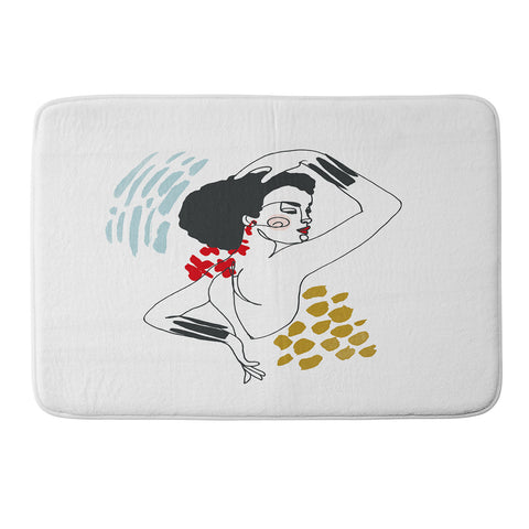 Marta Barragan Camarasa Glamorous lady Memory Foam Bath Mat