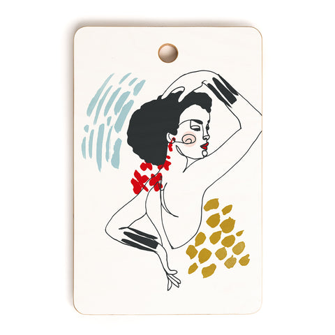 Marta Barragan Camarasa Glamorous lady Cutting Board Rectangle