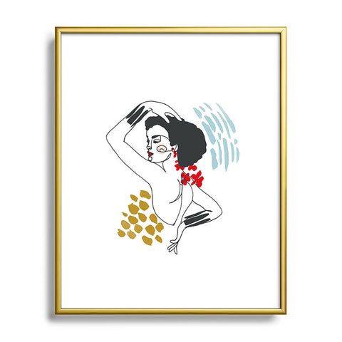 Marta Barragan Camarasa Glamorous lady Metal Framed Art Print