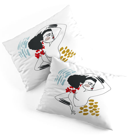 Marta Barragan Camarasa Glamorous lady Pillow Shams
