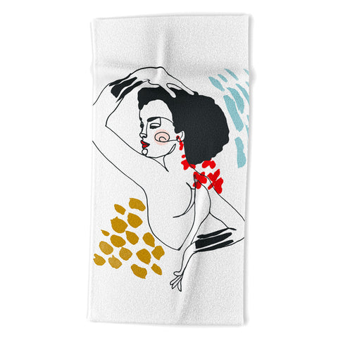 Marta Barragan Camarasa Glamorous lady Beach Towel
