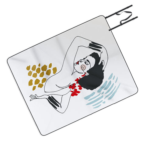 Marta Barragan Camarasa Glamorous lady Picnic Blanket