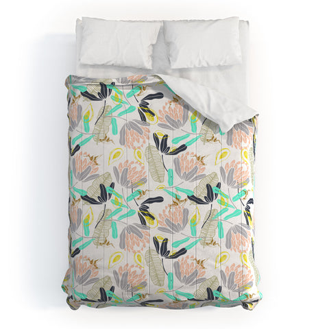Marta Barragan Camarasa Gold Hummingbirds in Nature Comforter