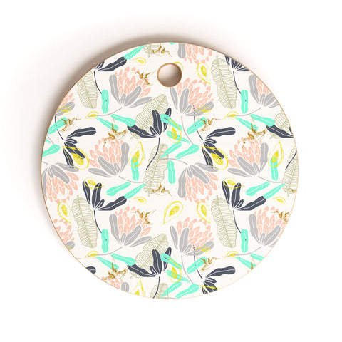 Marta Barragan Camarasa Gold Hummingbirds in Nature Cutting Board Round
