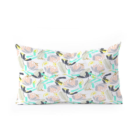 Marta Barragan Camarasa Gold Hummingbirds in Nature Oblong Throw Pillow