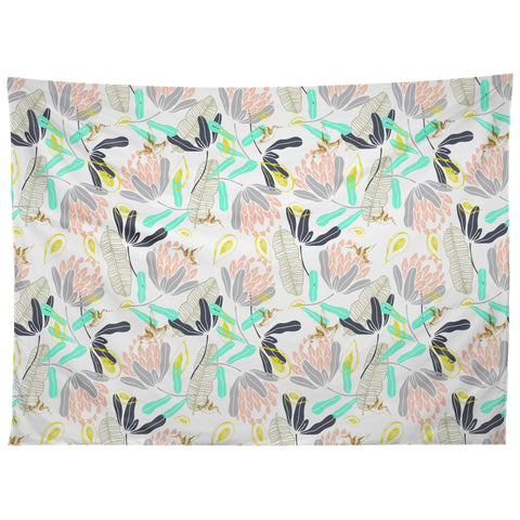 Marta Barragan Camarasa Gold Hummingbirds in Nature Tapestry
