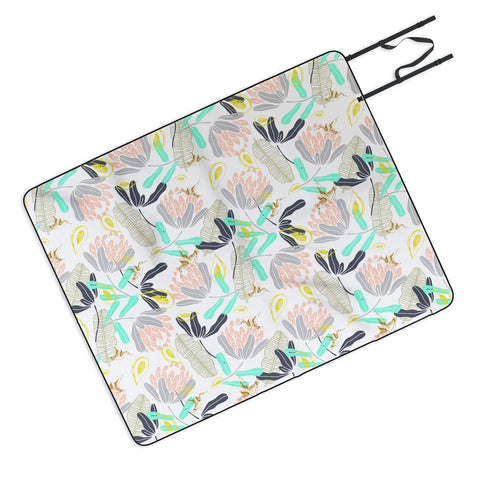 Marta Barragan Camarasa Gold Hummingbirds in Nature Picnic Blanket