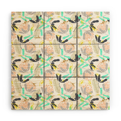 Marta Barragan Camarasa Gold Hummingbirds in Nature Wood Wall Mural