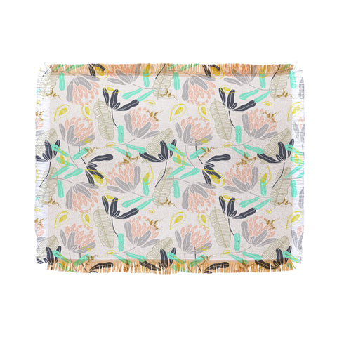 Marta Barragan Camarasa Gold Hummingbirds in Nature Throw Blanket