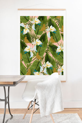 Marta Barragan Camarasa Golden birds in the rainforest Art Print And Hanger