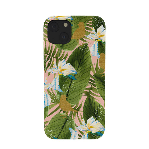 Marta Barragan Camarasa Golden birds in the rainforest Phone Case