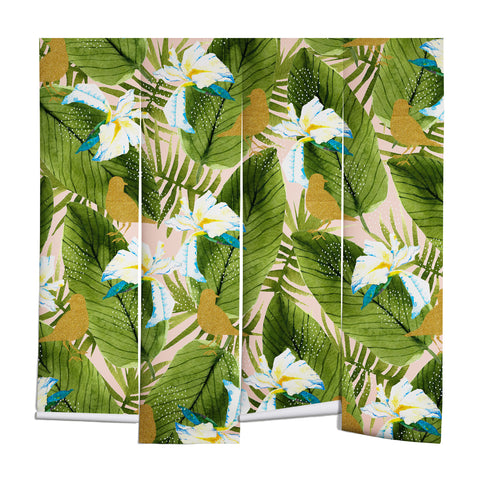 Marta Barragan Camarasa Golden birds in the rainforest Wall Mural