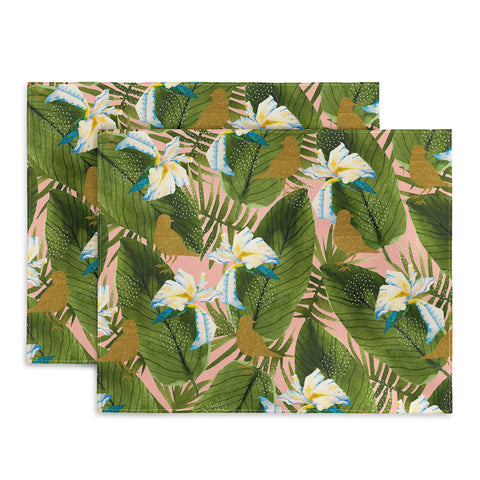 Marta Barragan Camarasa Golden birds in the rainforest Placemat