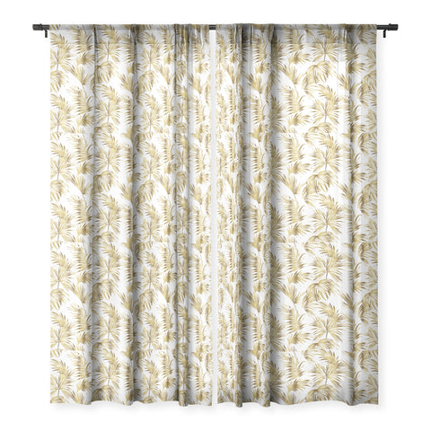 Marta Barragan Camarasa Golden palms Sheer Window Curtain