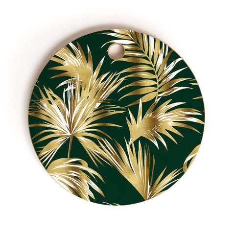 Marta Barragan Camarasa Golden palms II Cutting Board Round