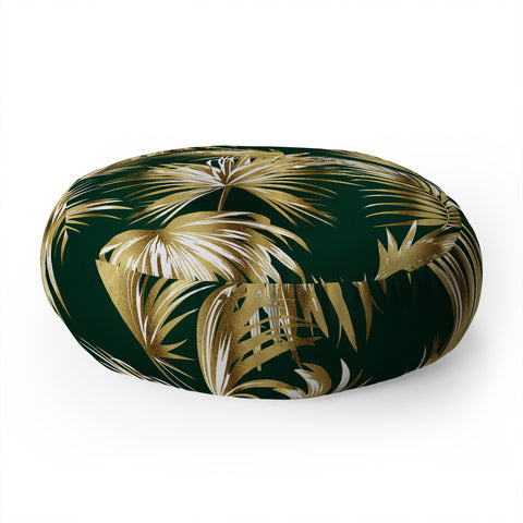 Marta Barragan Camarasa Golden palms II Floor Pillow Round