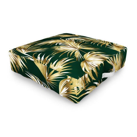 Marta Barragan Camarasa Golden palms II Outdoor Floor Cushion