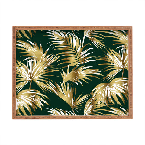 Marta Barragan Camarasa Golden palms II Rectangular Tray