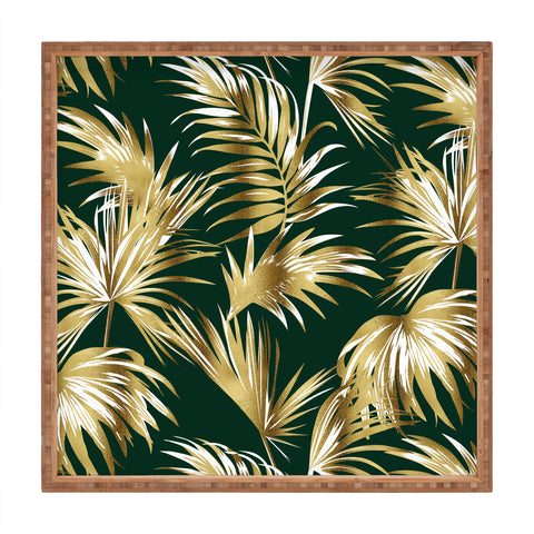Marta Barragan Camarasa Golden palms II Square Tray