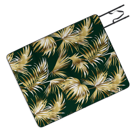 Marta Barragan Camarasa Golden palms II Picnic Blanket