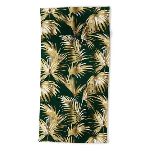 Marta Barragan Camarasa Golden palms II Beach Towel