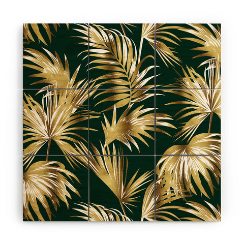 Marta Barragan Camarasa Golden palms II Wood Wall Mural