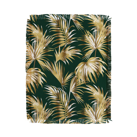 Marta Barragan Camarasa Golden palms II Throw Blanket