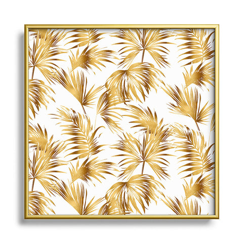 Marta Barragan Camarasa Golden palms Square Metal Framed Art Print