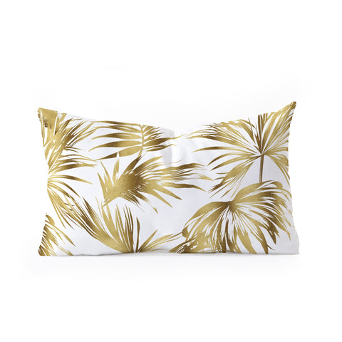 Marta Barragan Camarasa Golden palms Oblong Throw Pillow