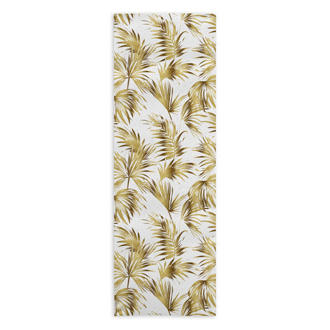 Marta Barragan Camarasa Golden palms Yoga Towel