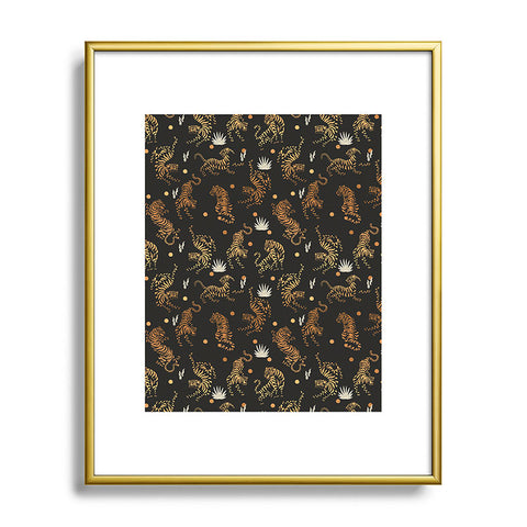 Marta Barragan Camarasa Golden tigers Metal Framed Art Print
