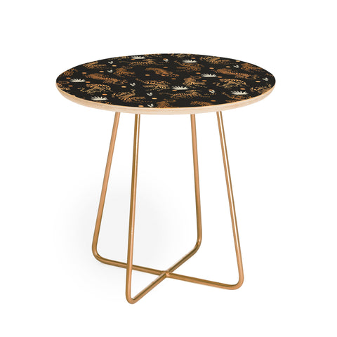 Marta Barragan Camarasa Golden tigers Round Side Table