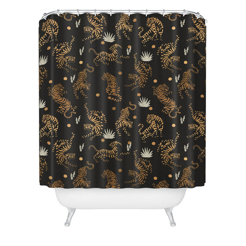 Marta Barragan Camarasa Golden tigers Shower Curtain