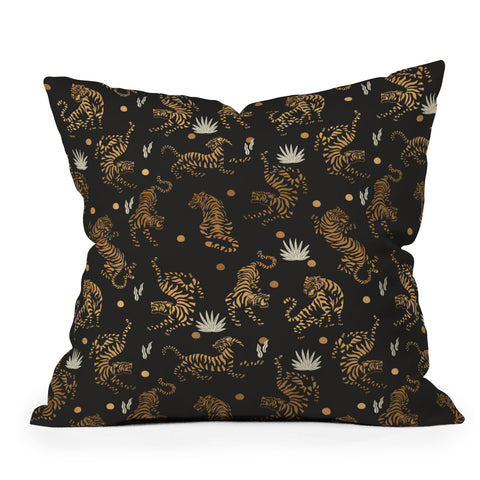 Marta Barragan Camarasa Golden tigers Throw Pillow