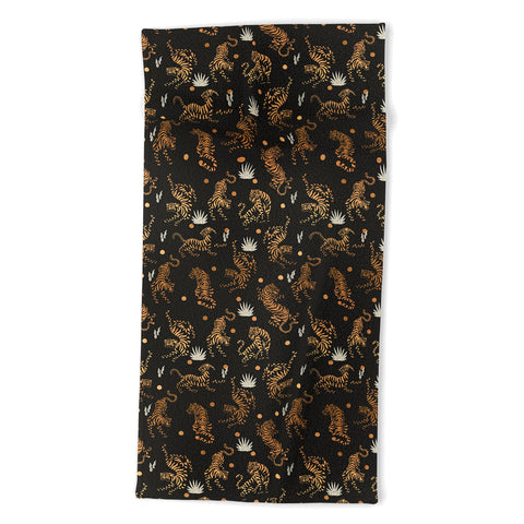 Marta Barragan Camarasa Golden tigers Beach Towel