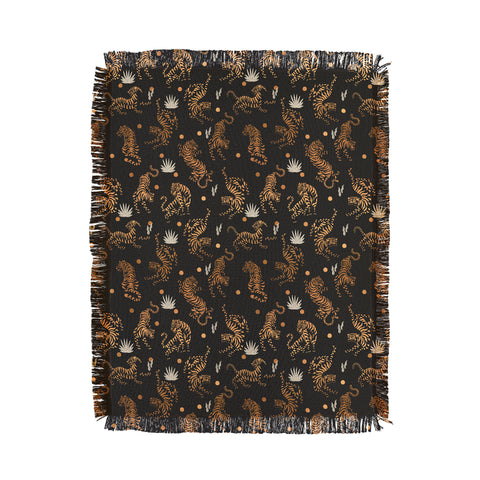 Marta Barragan Camarasa Golden tigers Throw Blanket