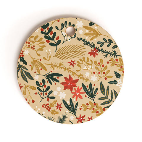 Marta Barragan Camarasa Happy holidays nature Cutting Board Round