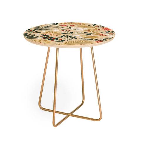 Marta Barragan Camarasa Happy holidays nature Round Side Table