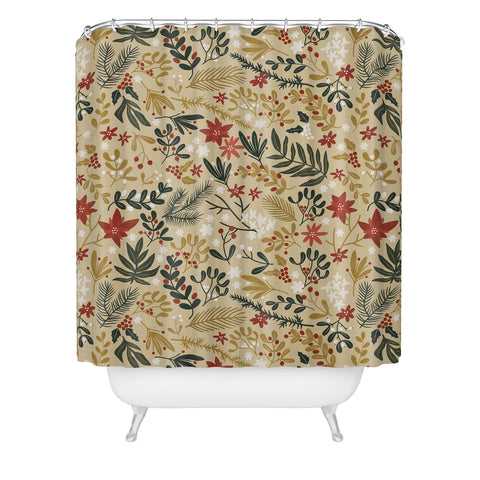 Marta Barragan Camarasa Happy holidays nature Shower Curtain