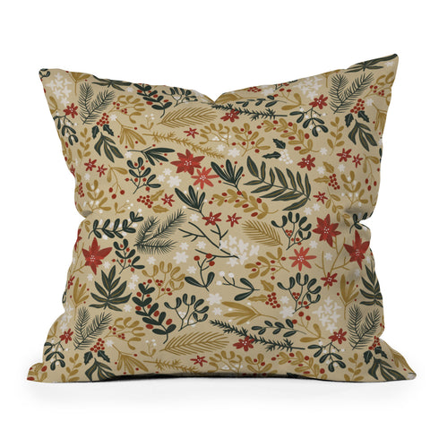 Marta Barragan Camarasa Happy holidays nature Throw Pillow