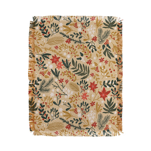 Marta Barragan Camarasa Happy holidays nature Throw Blanket