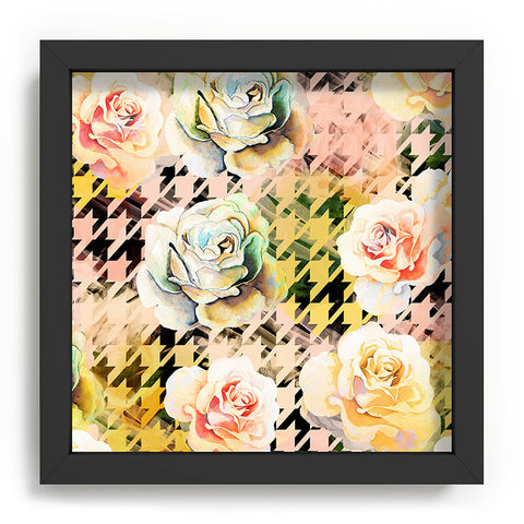 Marta Barragan Camarasa Houndstooth and flowers Recessed Framing Square